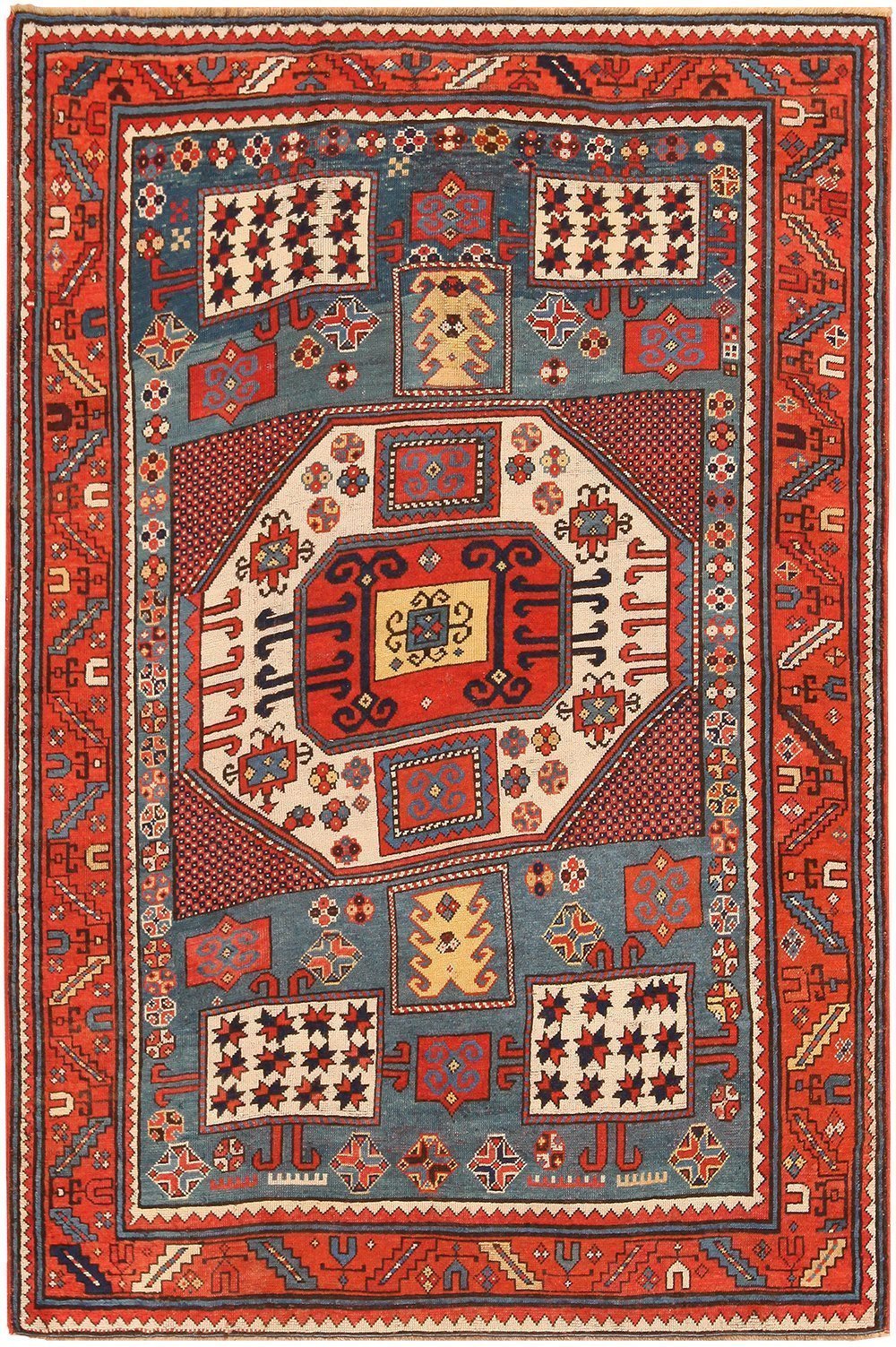 Antique Caucasian Karachoft Kazak Rug Lot 7022 Oct 15th Nazmiyal Auctions