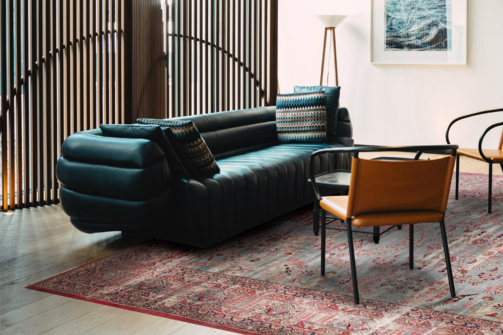 Interior with Worn Rug by Nazmiyal Collection